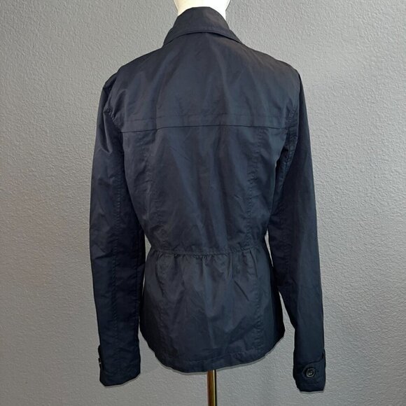 ABERCROMBIE & FITCH Navy Double Breasted Pea Coat Jacket with Shoulder Patch - M - Picture 7 of 14